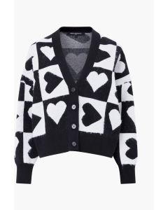 French Connection Julianna Heart Long Sleeve Cardigan