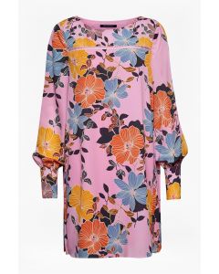 French Connection Shikoku Crepe Light Flower Tunic Dress 