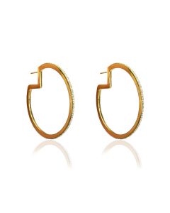 Liza Schwartz Glitzy 18k Gold Plated Hoops    