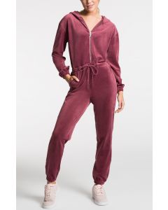 Juicy Couture Wine Bling Velour Jumpsuit