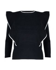 Jovonna London Cheveley Knitted Black Sweater