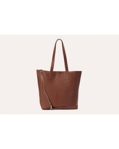 Kiko Brown Journalist Leather Tote  