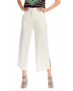 Nicole Miller White Split Leg Trousers   