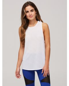 Peony White All Day Mesh Tank 