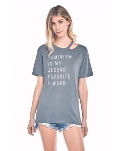 Knit Riot "Feminism Is My Second Favorite F-Word" T-Shirt   