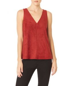 Sanctuary Josephine Faux Suede Shell