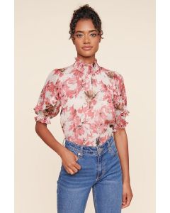 Sugarlips Honeysuckle Keepsake Mock Neck Blouse