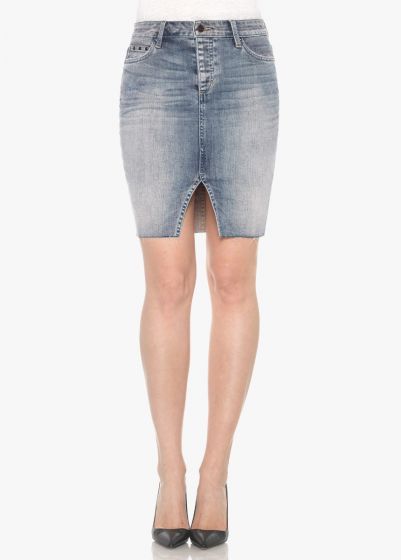 Joe's Raw Hem Pencil Denim Skirt  