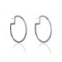 Liza Schwartz Glitzy Sterling Silver Plated Hoops