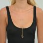 Liza Schwartz 18K Gold Plated Adjustable Lariat Necklace