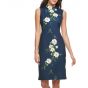 Sharagano Floral Midi Dress