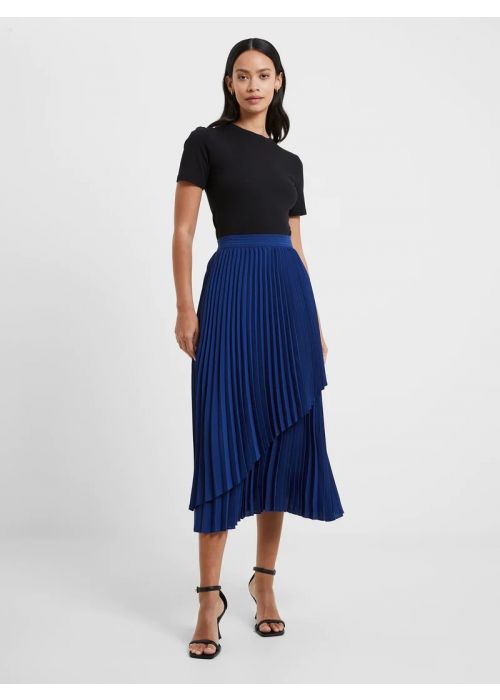 French Connection Blue Arie Pleated Skirt