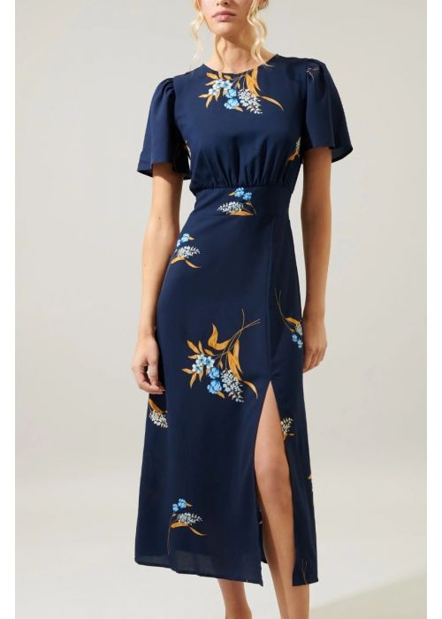 Sugarlips Dusk Bloom Floral Midi Dress