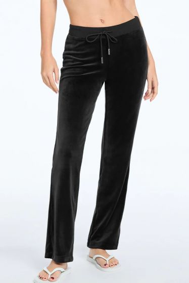 Juicy Couture OG Black Bling Velour Track Pants 