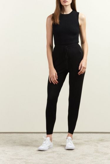 Comune Black Knit Ribbed Tank 