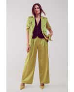 Q2 Palazzo Pleated Pants 
