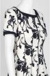 Taylor Black and White Fit And Flare Floral Dress
