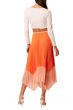 French Connection Ali Light Orange Pleated Skirt