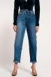 Q2 Asymmetrical Button Straight Leg Jean