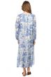 BTFL-LIFE Blue and White Printed Midi Dress