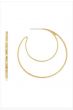 Liza Schwartz Gold Plated CZ Double Hoops 