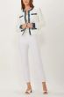 ECRU White Tweed Denim Detail Jacket  