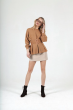 Jovonna London Tan Tino Belted Sweater