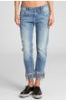 Jack Meets Kate Distressed Boyfriend Jeans With Fringe Hem 