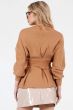 Jovonna London Tan Tino Belted Sweater