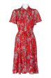 Nanette Nanette Lepore Red Floral Print Dress  