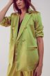 Q2 Tailored Double Breast Satin Blazer  