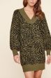 Sugarlips Mojave Animal Print Sweater Dress