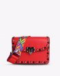 MERSI Ruby Red Studded Crossbody Bag 