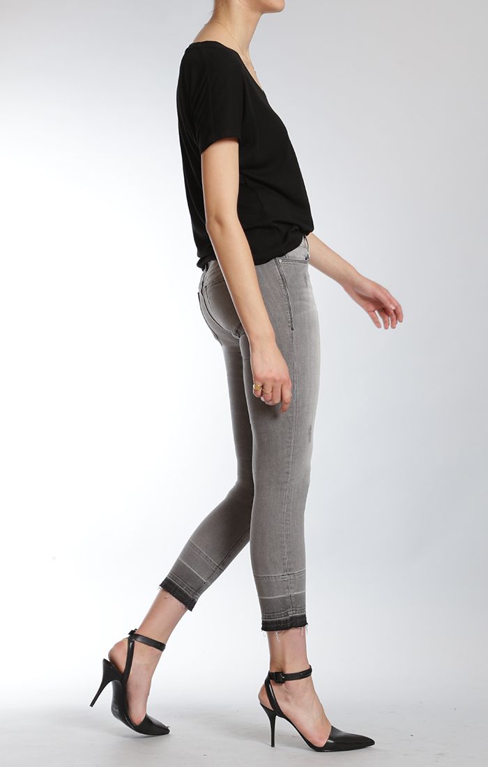 MAVI Adriana Ankle Grey Destructed Vintage Jean