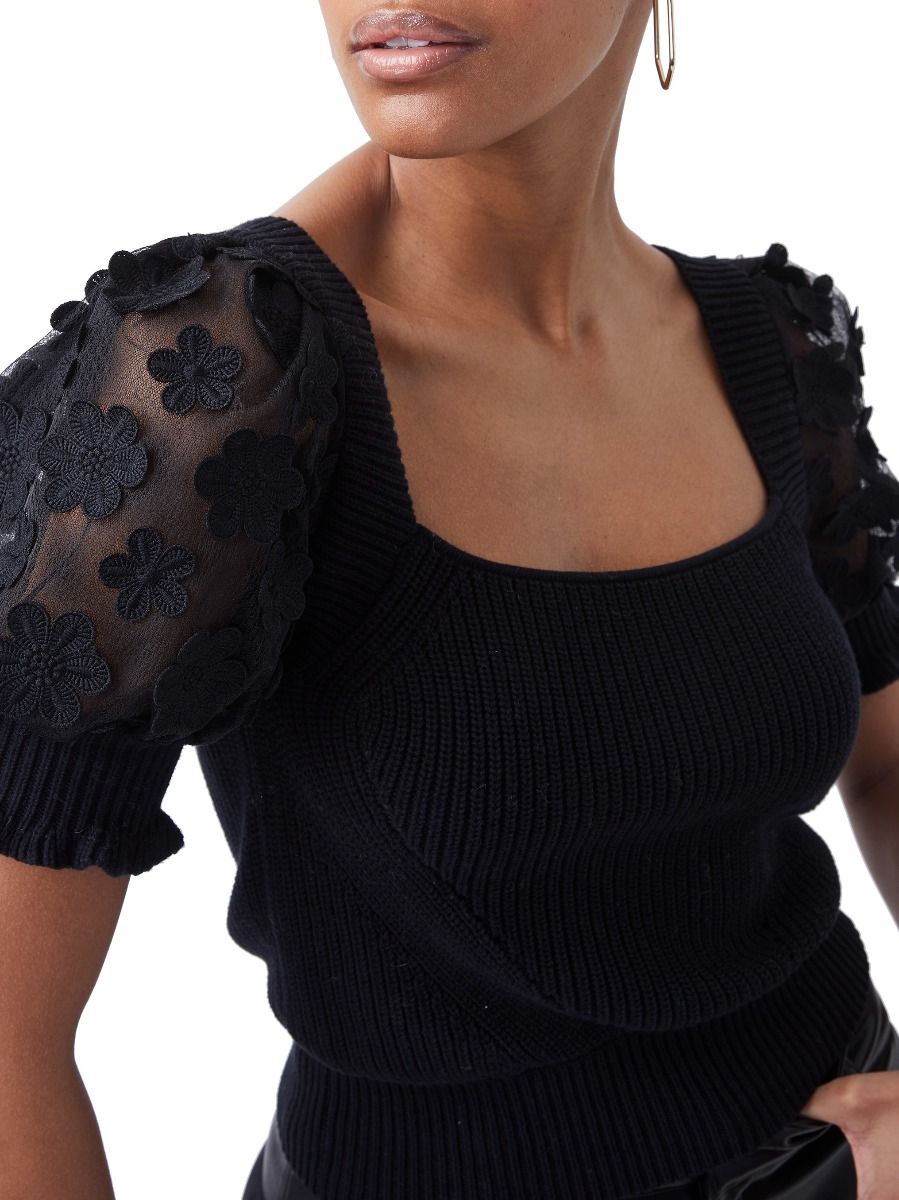 French Connection Black Juliet Mozart Caballo Sweater