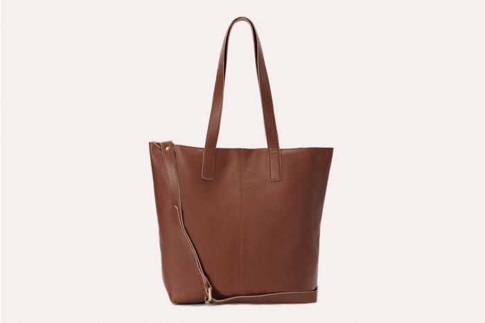 Kiko Brown Journalist Leather Tote  