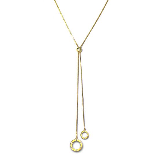 Liza Schwartz 18K Gold Plated Adjustable Lariat Necklace