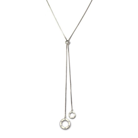 Liza Schwartz Silver Plated Adjustable Lariat Necklace