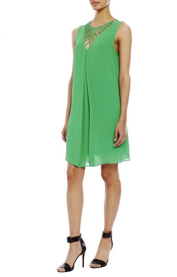 Nicole Miller Lattice Neck Dress