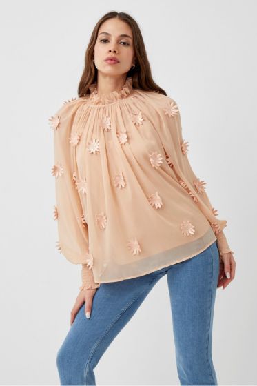 French Connection Aziza Long Sleeve Blouse