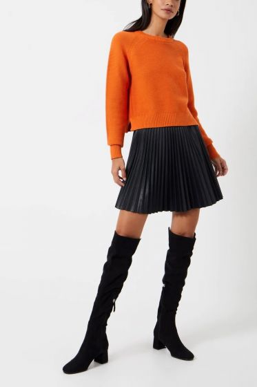 French Connection ETTA Recycled Vegan Leather Skirt