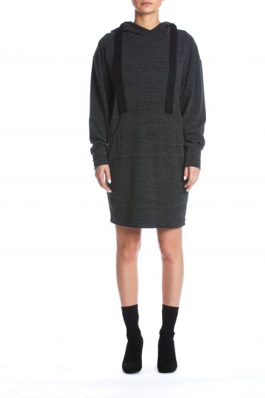 SEN Peace Charcoal Dress with Hood
