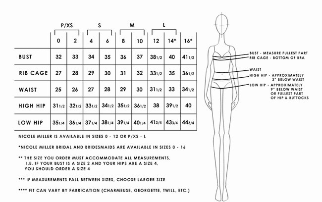 Miller Jeans Size Chart